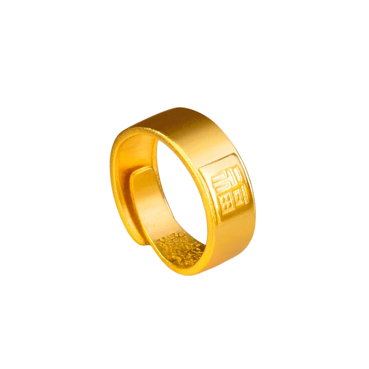 Luxury 24K 9999 Pure Gold real gold Frosted Forte Ring Men's Fashion Forte Ring
