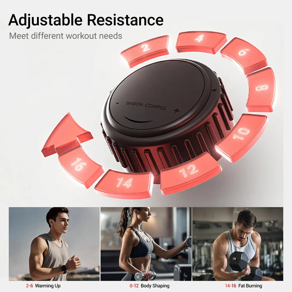 Elliptical Exercise Machine with 16 Levels Resistance, Hyper-Silent Magnetic Elliptical Machine for Home with 16", Customized