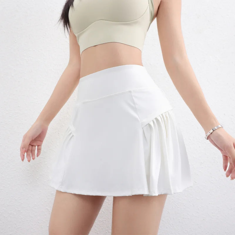Sports Skirt Athletic Workout Pleated Dress Women Running Tennis Skirt Yoga Wear Active Clothing