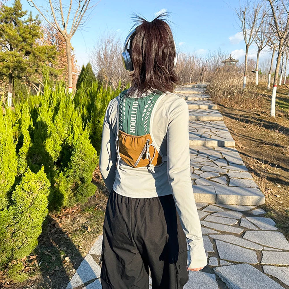 Hydration Running Vest Breathable Lightweight Running Vest Reflective Water Bladder Daypack for Hiking Trail Running