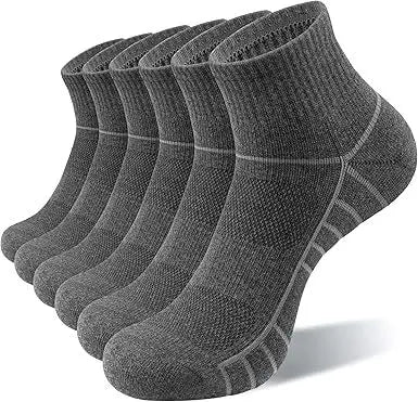 6 Pairs High Quality Men Summer Outdoor Casual Cotton Socks Short Breathable Black Ankle Socks Run Sports Socks Size 38-45