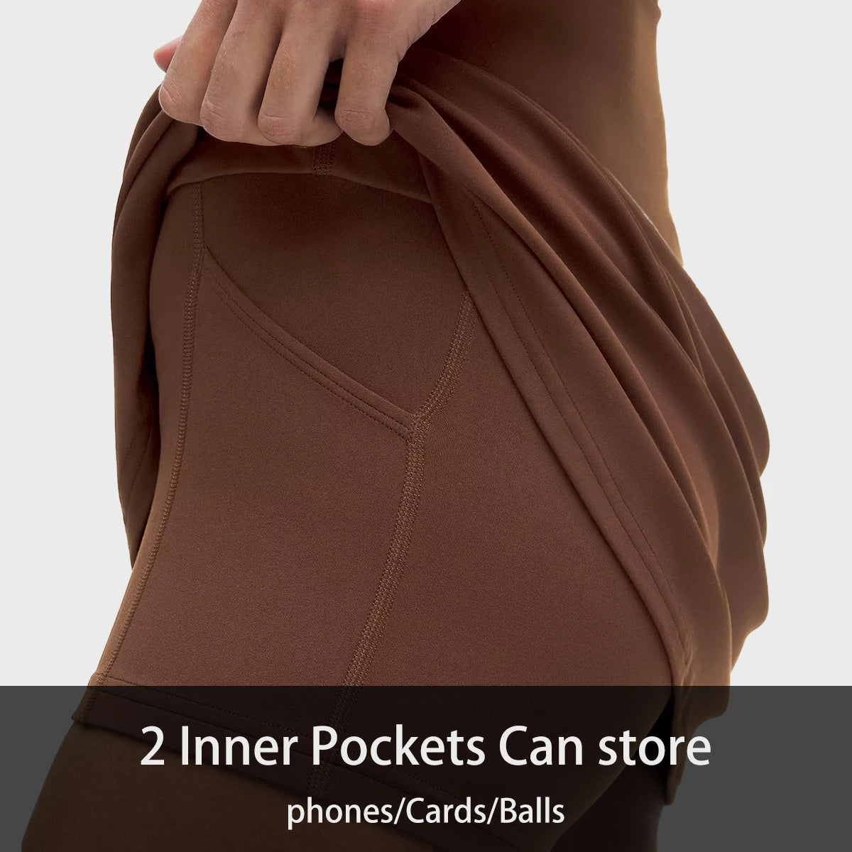Daimu Live Women Tennis Skirt with Pockets Crossover High Waisted Athletic Golf Skorts Running Workout Skirts 2 in 1 Short Skirt