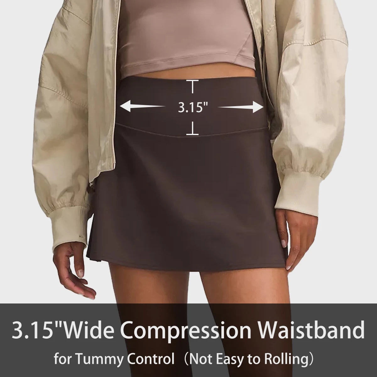 Daimu Live Women Tennis Skirt with Pockets Crossover High Waisted Athletic Golf Skorts Running Workout Skirts 2 in 1 Short Skirt