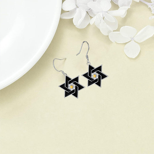 1 pair Exquisite Fashion Hexagonal Star Pendant Necklace for Men Classic Jewish Israeli Pendant Necklace Jewelry Gifts for Men Women