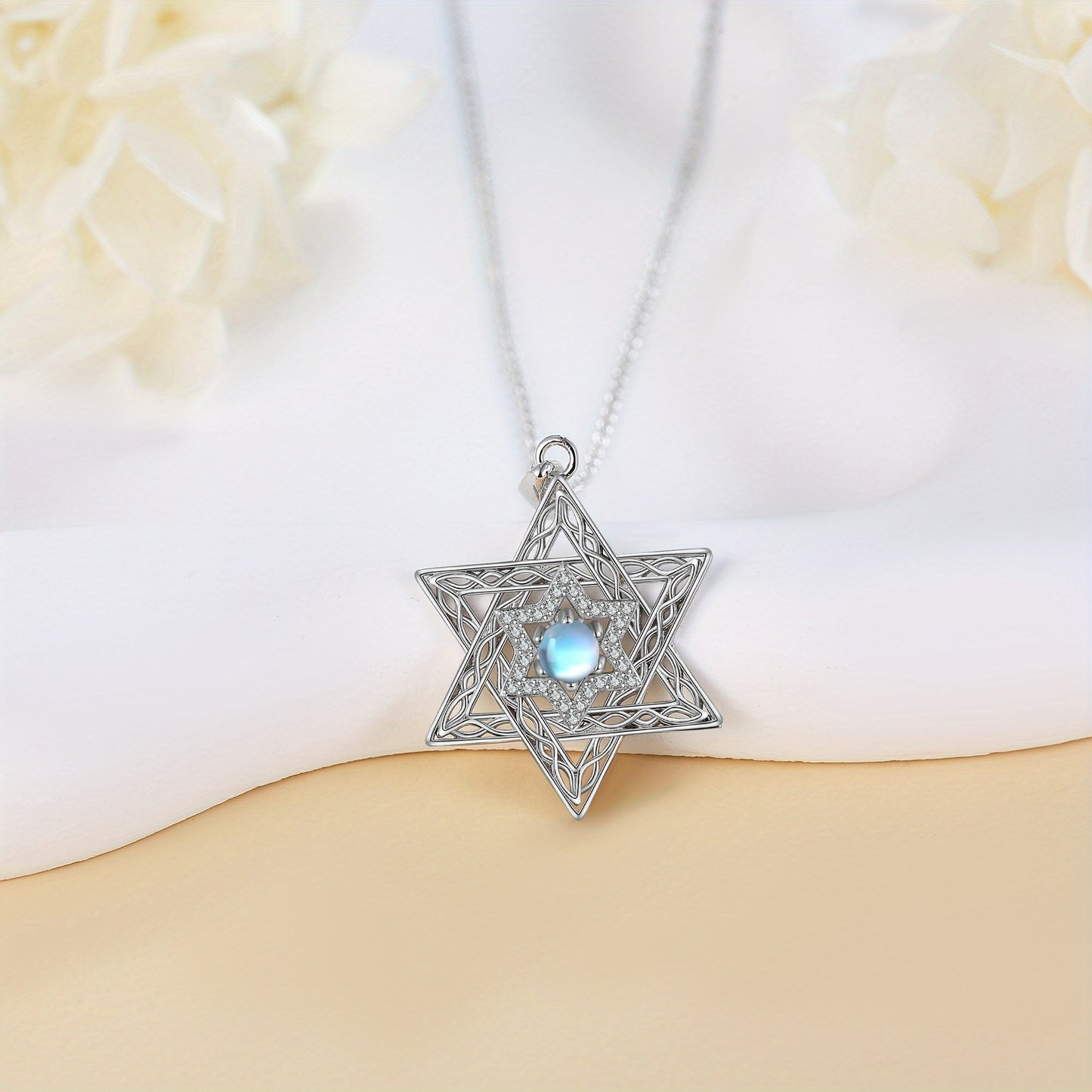 Star of David Necklace for Women Mom 925 Sterling Silver Magen Star of David Messianic Jewish Valentines Day Jewelry Gifts for Women Mom