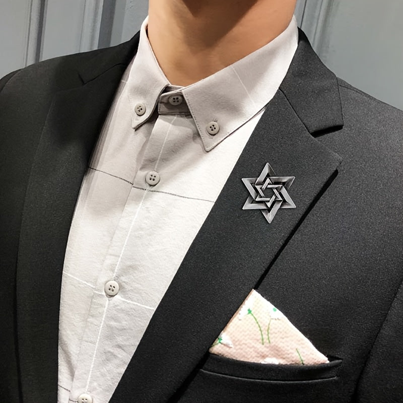 Star Of David Men's Six Pointed Stars Set Charming Amulet Badge Jewelry Gifts Exquisite Gifts