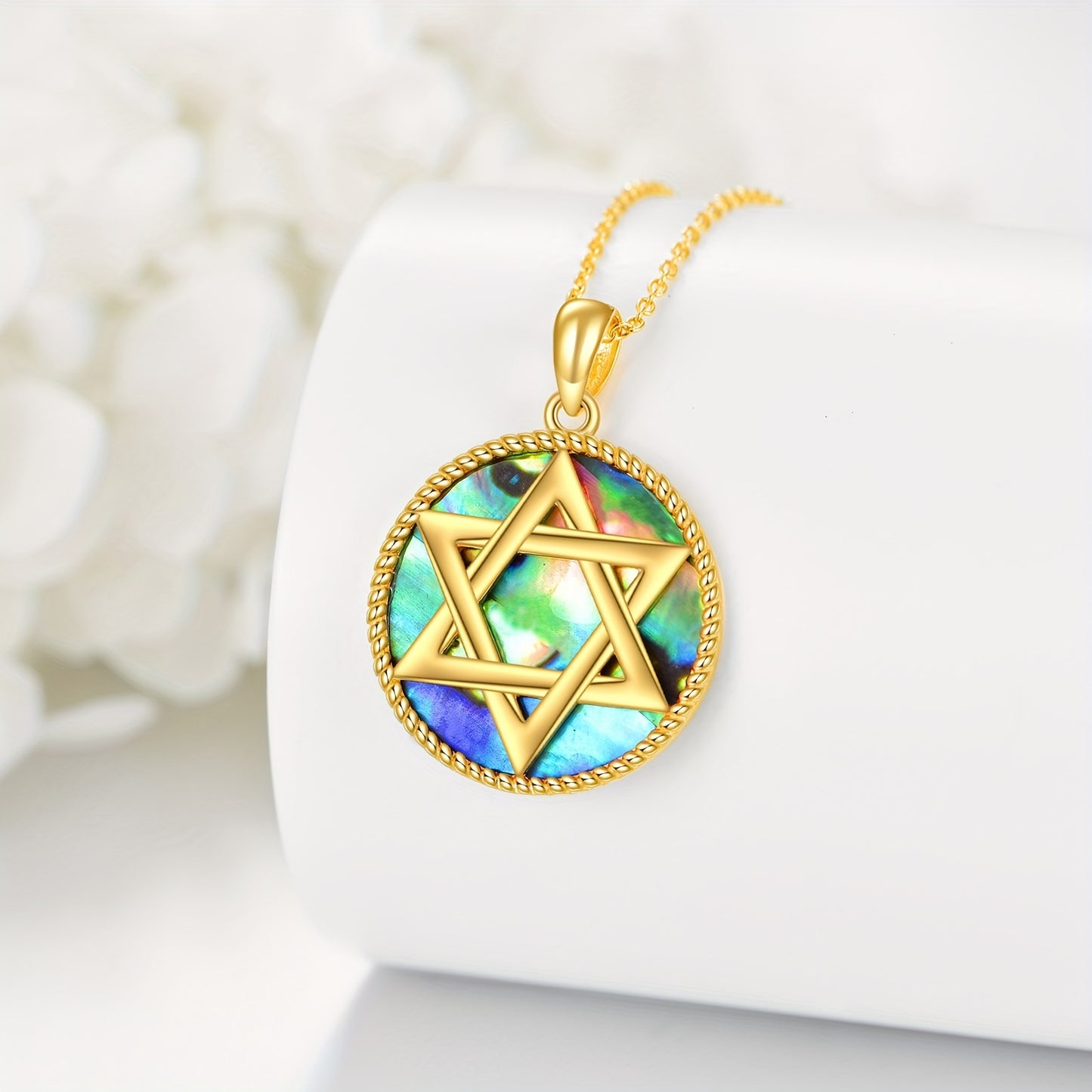 Star Of David Necklace 925 Sterling Silver Gold Plated Jewish Star Pendant Star Of David Jewelry