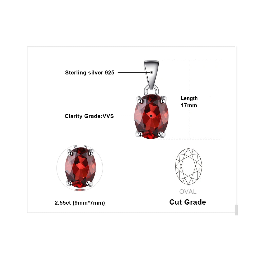 Natural Garnet Amethyst Citrine Peridot Blue Topaz 925 Sterling Silver Pendant Necklace Gemstone Jewelry No Chain