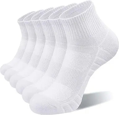 6 Pairs High Quality Men Summer Outdoor Casual Cotton Socks Short Breathable Black Ankle Socks Run Sports Socks Size 38-45