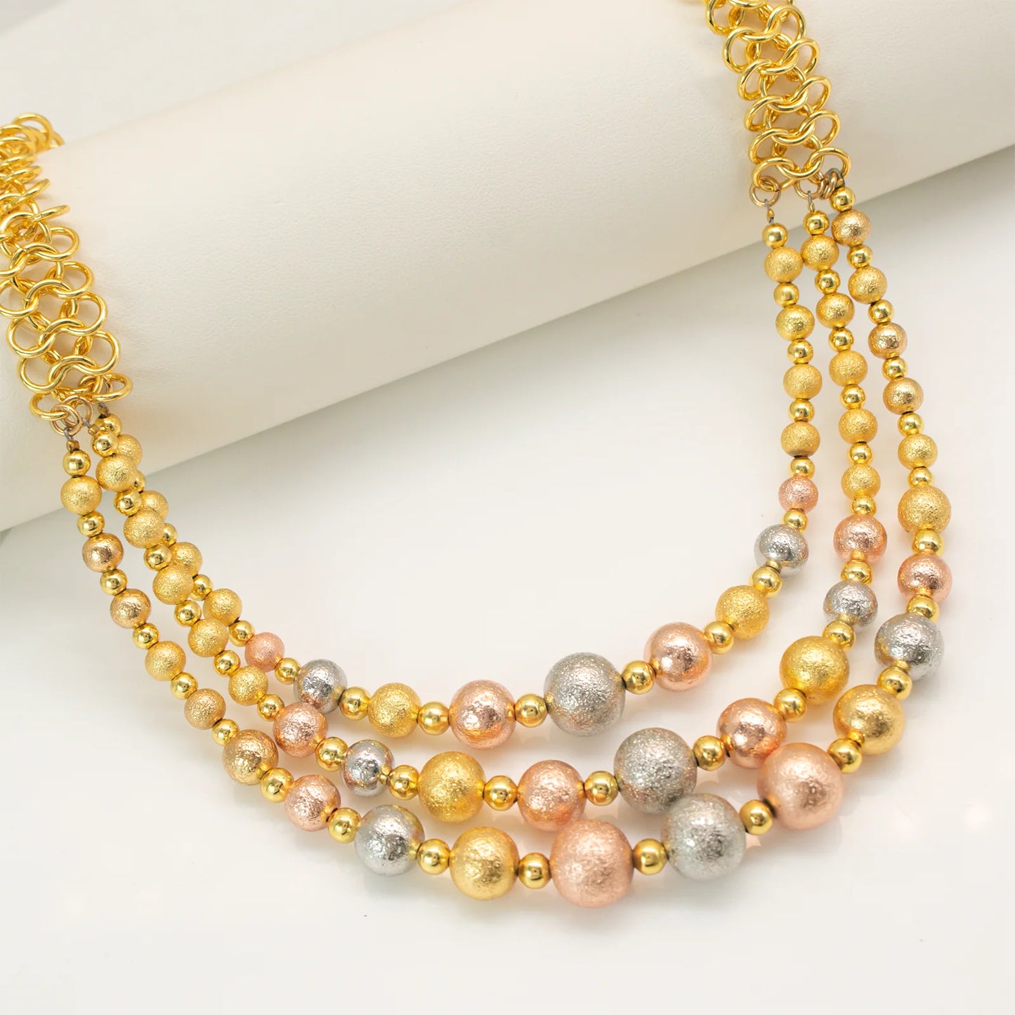 4 Pcs/set 2026 Fashion Women Jewelry Set Multi Layer Three Tone Beads Jewelry Accessories For Lady Birthday Gifts