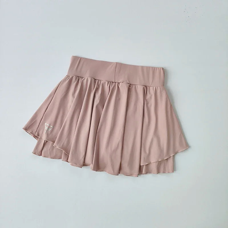 Sports skirt fake two-piece running skirt women summer quick drying hip covering light proof breathable tennis Yoga skirt pants