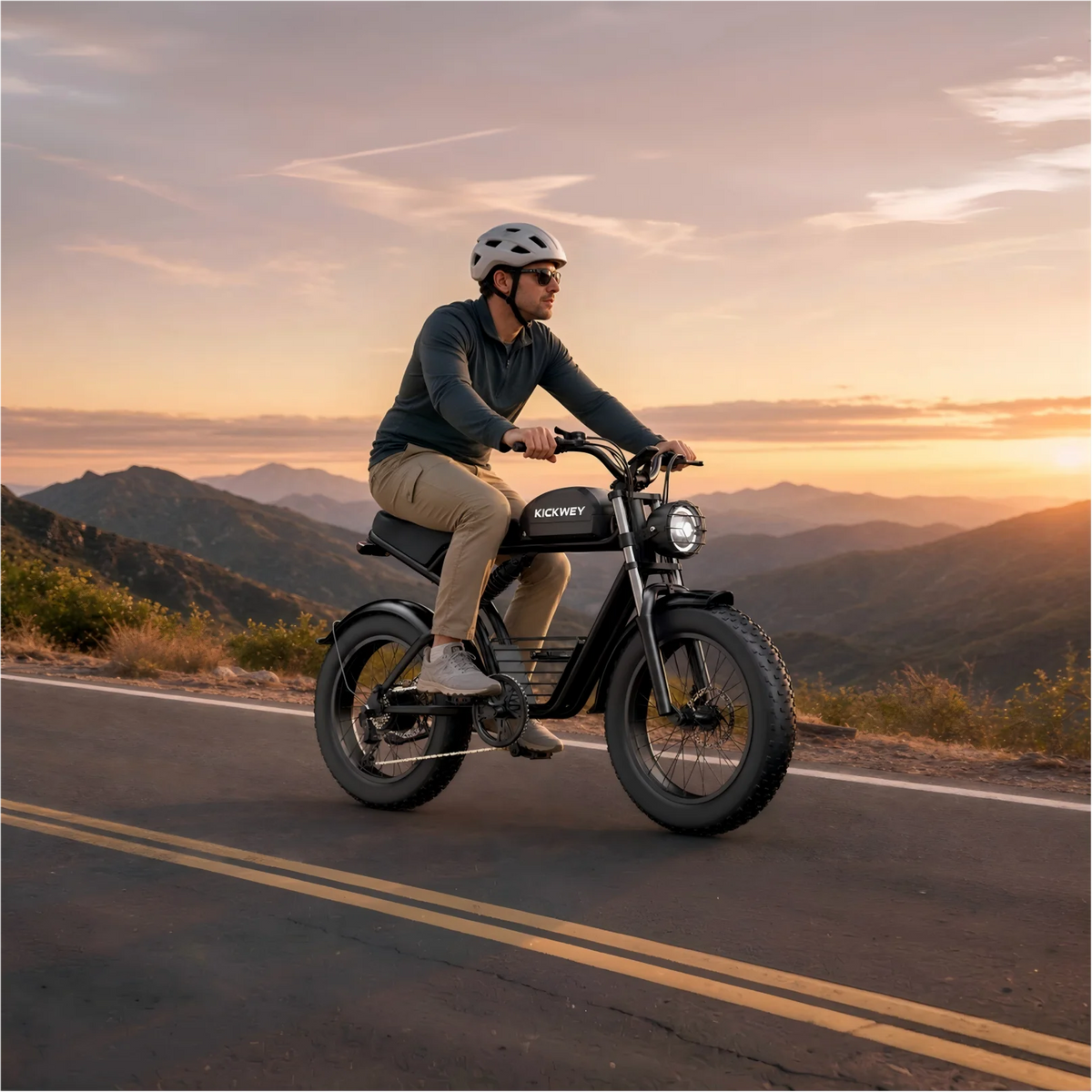 K7 Electric Bike, 3000W Off-Road Electric Bicycle, Full Suspension E-Bike, 20" Fat Tire All-Terrain Electric Dirt Bike
