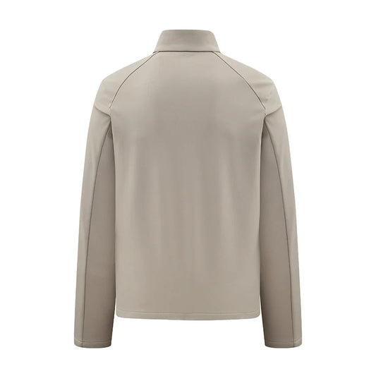 Autumn Winter Fleece Jacket Breathable Warm Comfortable Men Sport Stand Collar Jacket Warm Outdoor Sports Running Fitness Jacket