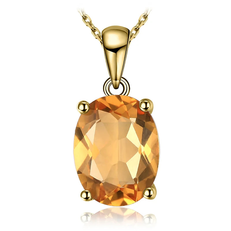 Natural Garnet Amethyst Citrine Peridot Blue Topaz 925 Sterling Silver Pendant Necklace Gemstone Jewelry No Chain