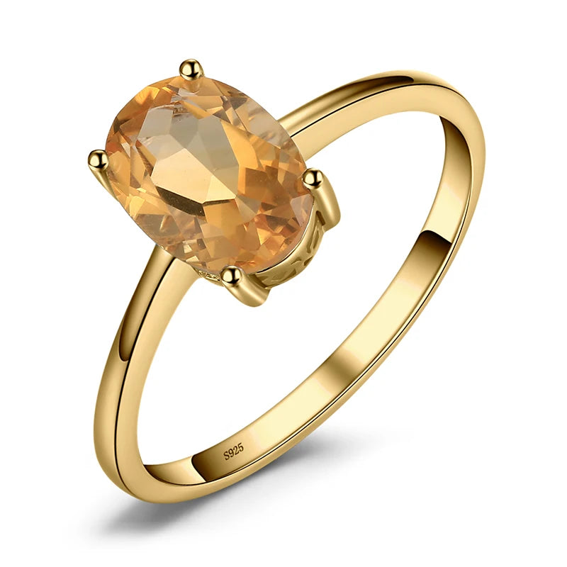 JewelryPalace Genuine Garnet  Amethyst Citrine Peridot Blue Topaz 925 Sterling Silver Rings for Women Colorful Gemstone Jewelry