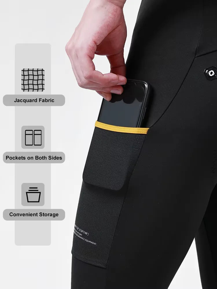 Winter Men's Cycling Bib Pants Padding Professional Fleece Strap Trousers Bike Riding Pants Man Road Bike Mountain Tights