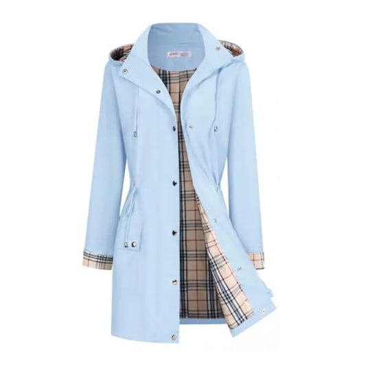 BBX Lephsnt Rain Coats for Women Waterproof Rain Jacket Lightweight Windbreaker Outdoor Hooded Trench Coat
