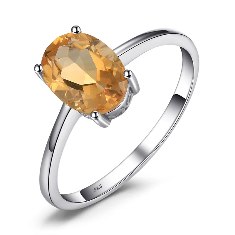 JewelryPalace Genuine Garnet  Amethyst Citrine Peridot Blue Topaz 925 Sterling Silver Rings for Women Colorful Gemstone Jewelry