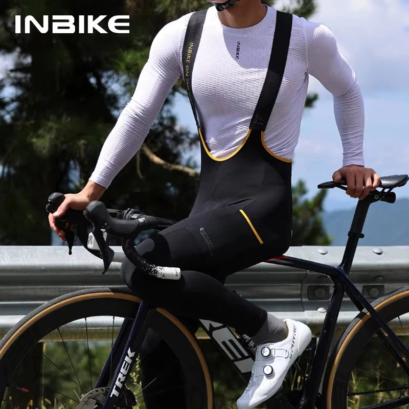 Winter Men's Cycling Bib Pants Padding Professional Fleece Strap Trousers Bike Riding Pants Man Road Bike Mountain Tights
