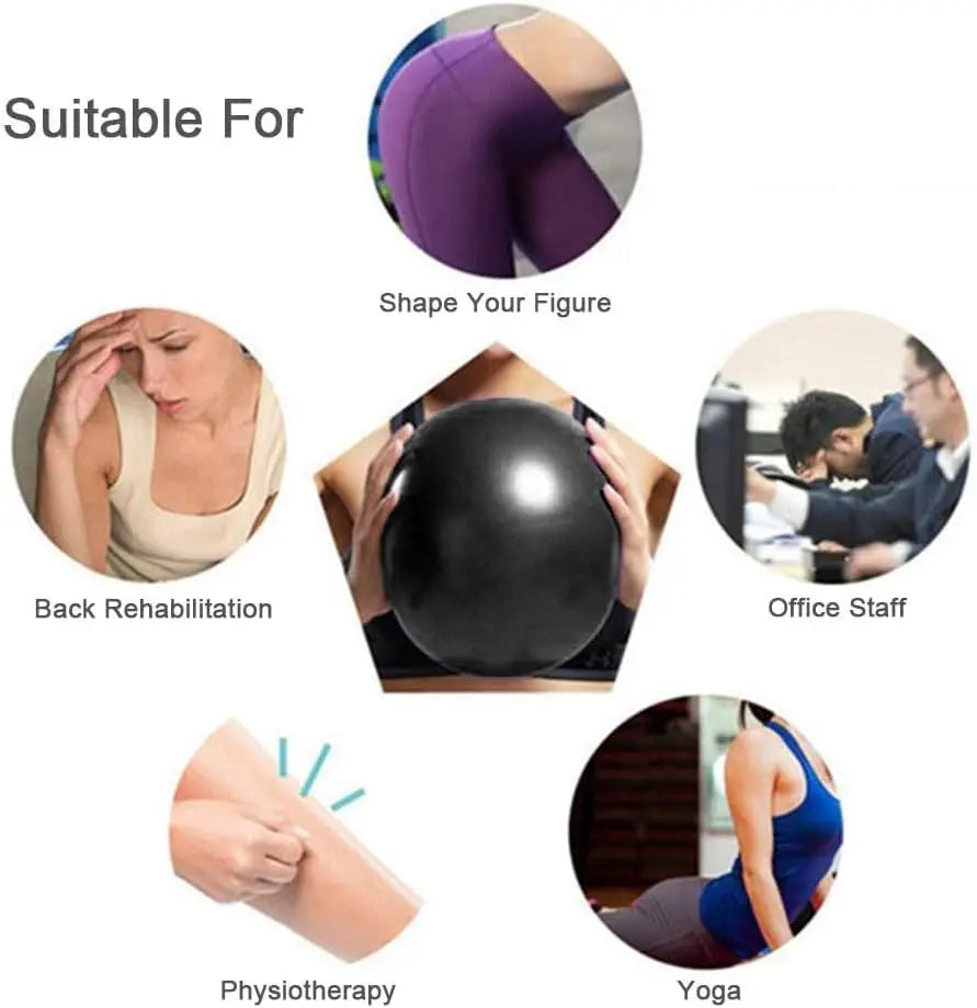 2 Pack Mini Exercise Balls, 9 Inch for Pilates, Yoga, Core Training & Physical Therapy to Improve Balance