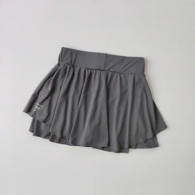 Sports skirt fake two-piece running skirt women summer quick drying hip covering light proof breathable tennis Yoga skirt pants