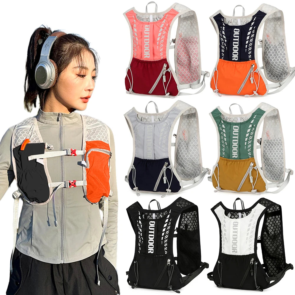Lightweight Running Vest Waterproof Water Bladder Daypack Breathable Outdoors Hydration Pack for Hiking Trail Running