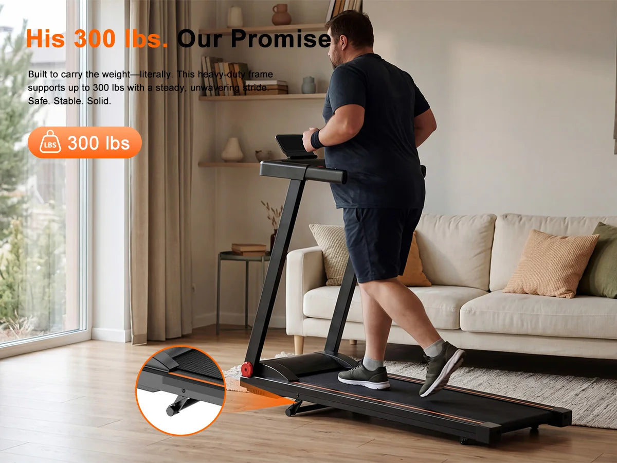 4in1 Treadmills for Home with Incline Foldable Handles Treadmill 300LBS Capacity 3.0HP 7.5MPH Folding Running Treadmill Exercise