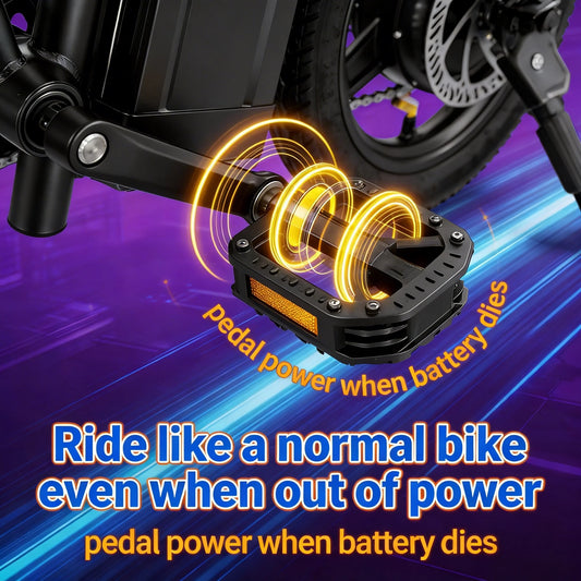 T5 Lightweight Folding Electric Bike for Adults 48V 750W Peak Power 20MPH 18-22 Miles Range 14Inch Disc Brake Commuter E-bike
