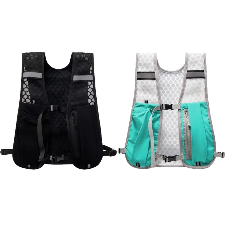 For Biking Running Storage Vest Lightweight Hiking Running Vest Reflective Hydration Water Chest Pack With Phone Storage Pocket