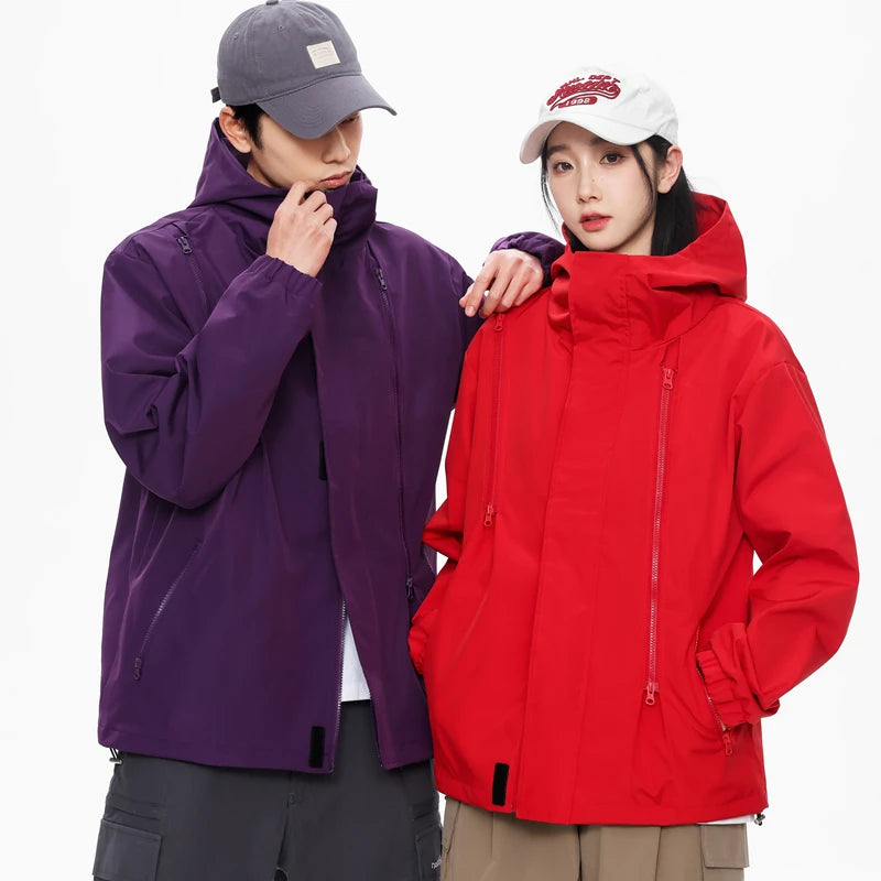 New Couple's Jacket Outdoor Windbreaker Jacket Thin Breathable Windproof Water-Repellent Jacket Mountaineering Travel Sportswear