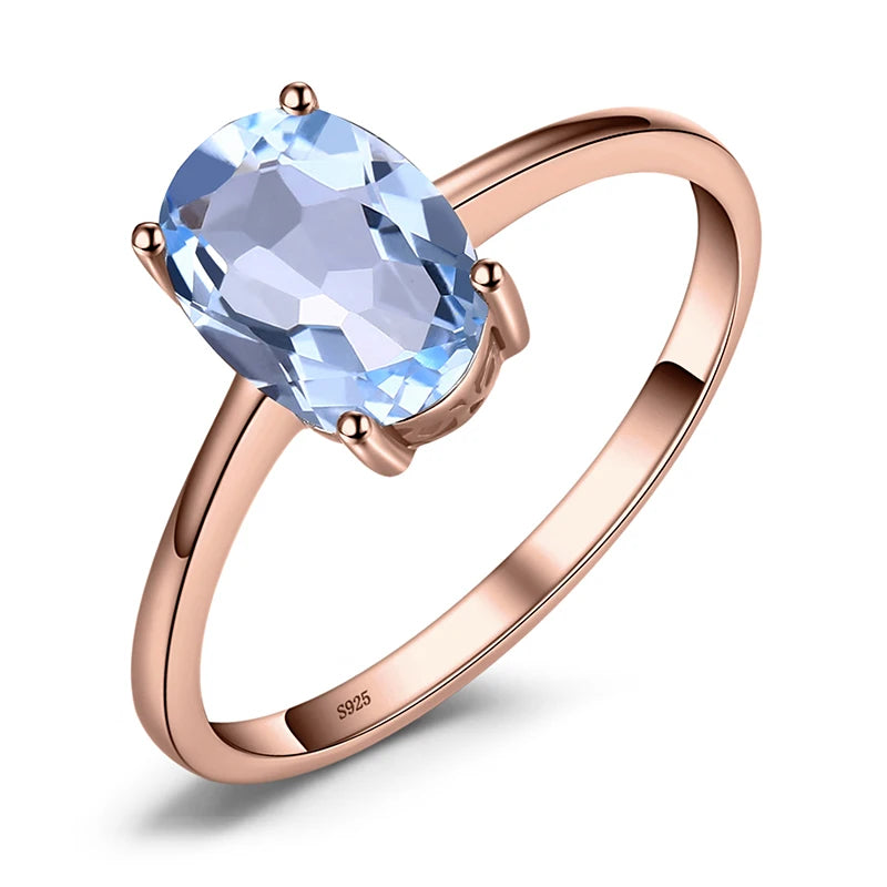 JewelryPalace Genuine Garnet  Amethyst Citrine Peridot Blue Topaz 925 Sterling Silver Rings for Women Colorful Gemstone Jewelry