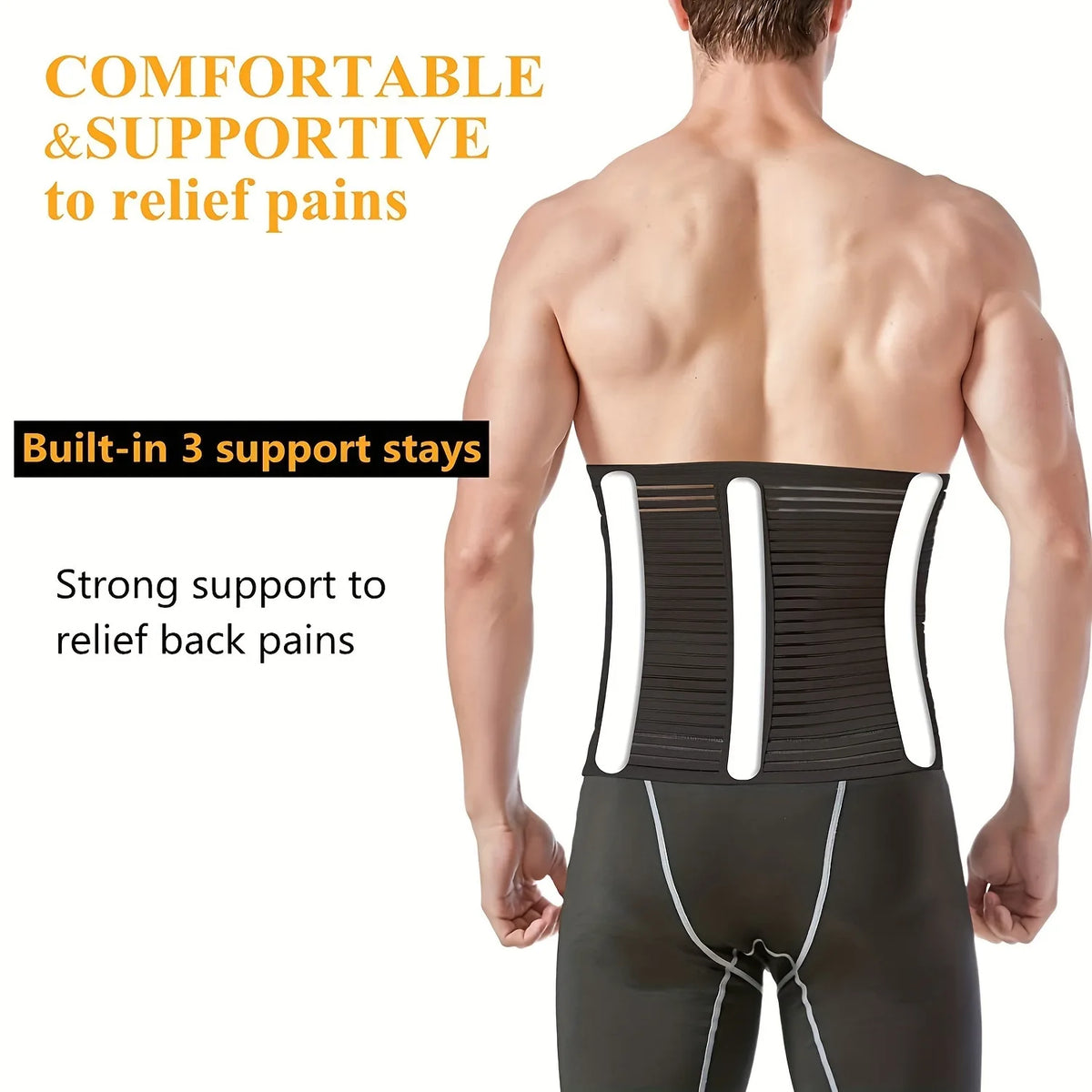 Abdominal Binder for Men & Women – Post Surgery Belly Band Adjustable Compression Wrap Belly Binder Abdomen Hernia Support Belt