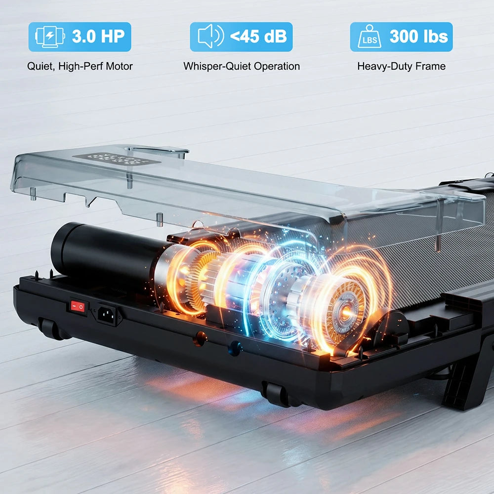 2.5 HP Treadmill for Home with Incline Folding Treadmills Quiet Foldable Running Machine with APP