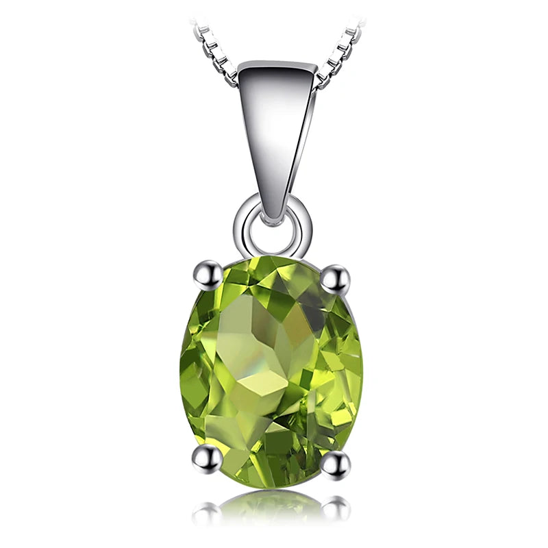 Natural Garnet Amethyst Citrine Peridot Blue Topaz 925 Sterling Silver Pendant Necklace Gemstone Jewelry No Chain