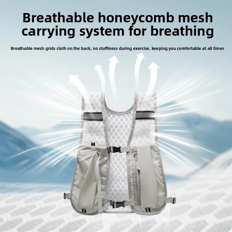 For Biking Running Storage Vest Lightweight Hiking Running Vest Reflective Hydration Water Chest Pack With Phone Storage Pocket