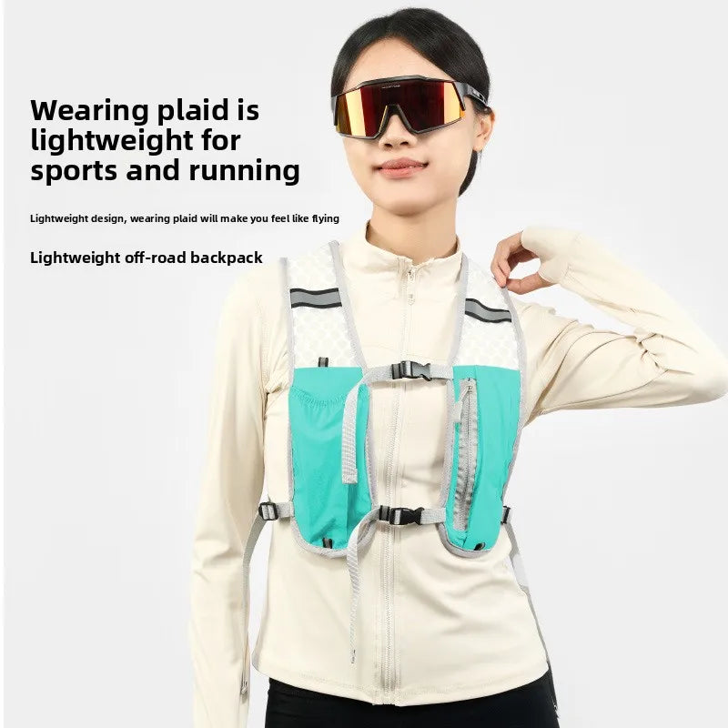 For Biking Running Storage Vest Lightweight Hiking Running Vest Reflective Hydration Water Chest Pack With Phone Storage Pocket