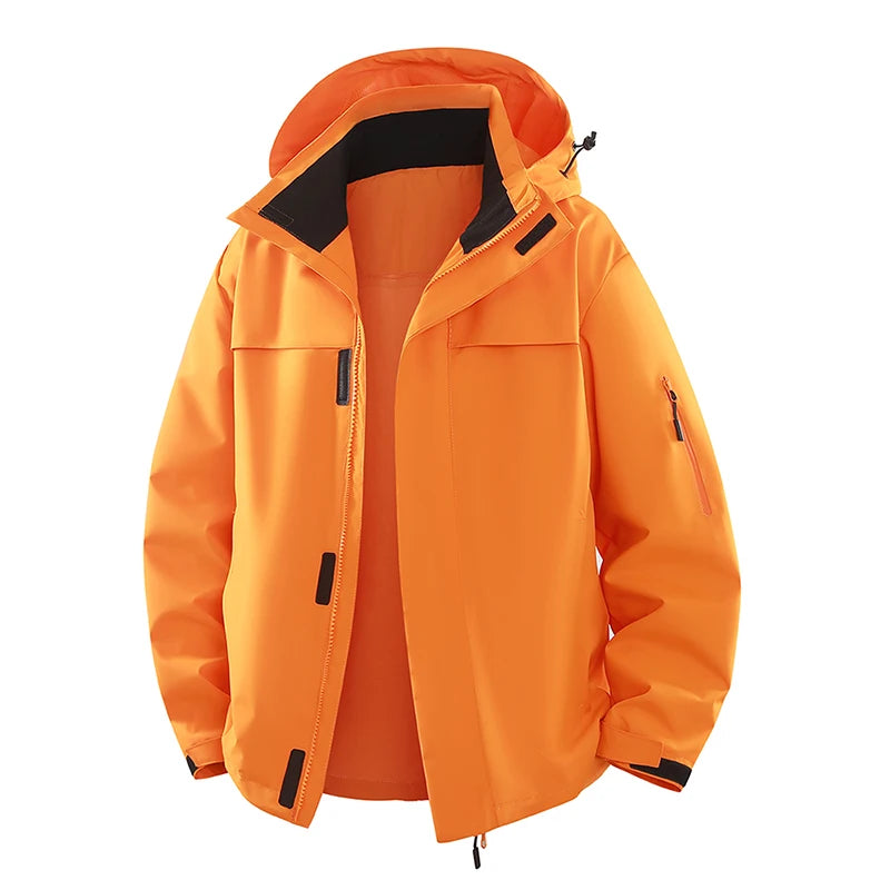 Spring And Autumn Outdoor Single-Flush Water-Repellent Casual Sportswear Hooded Loose Jacket With Removable Hood Loose Jacket