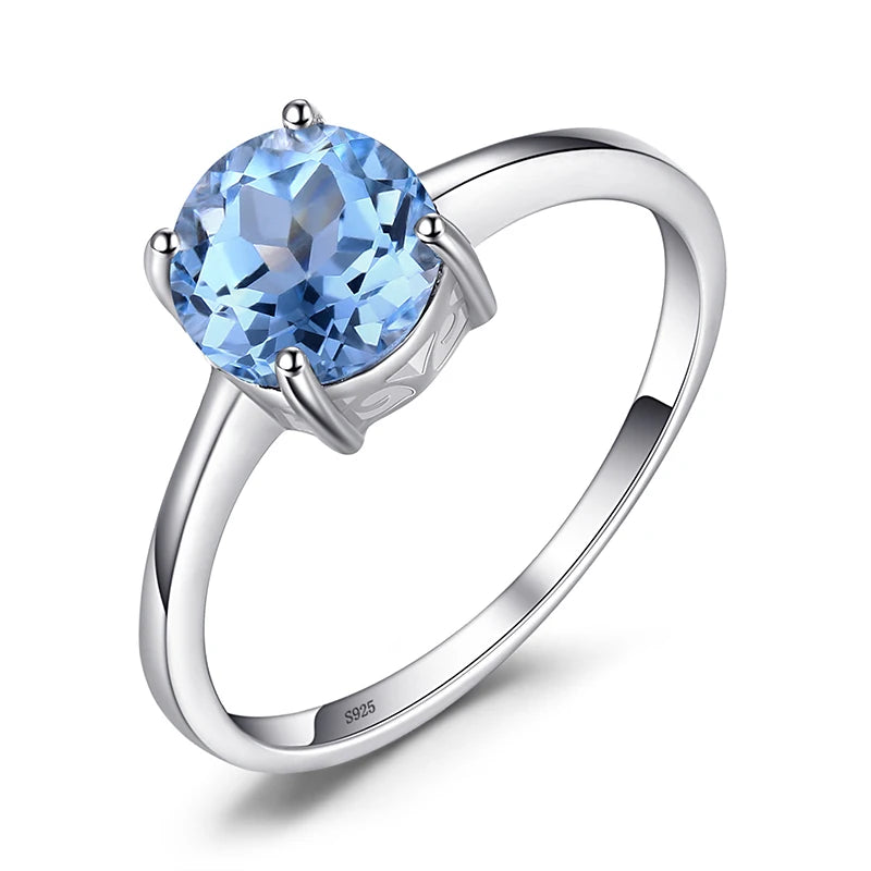 JewelryPalace Genuine Garnet  Amethyst Citrine Peridot Blue Topaz 925 Sterling Silver Rings for Women Colorful Gemstone Jewelry