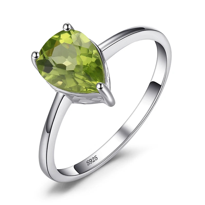 JewelryPalace Genuine Garnet  Amethyst Citrine Peridot Blue Topaz 925 Sterling Silver Rings for Women Colorful Gemstone Jewelry