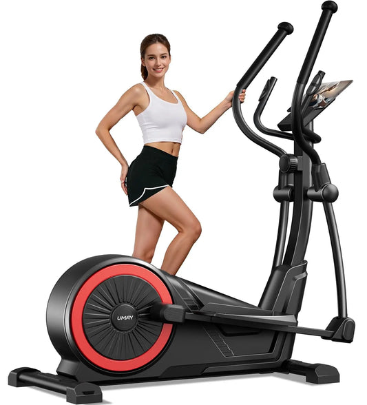 Elliptical Exercise Machine with 16 Levels Resistance, Hyper-Silent Magnetic Elliptical Machine for Home with 16", Customized