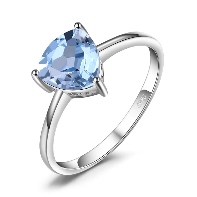 JewelryPalace Genuine Garnet  Amethyst Citrine Peridot Blue Topaz 925 Sterling Silver Rings for Women Colorful Gemstone Jewelry