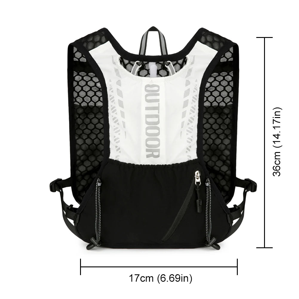Lightweight Running Vest Waterproof Water Bladder Daypack Breathable Outdoors Hydration Pack for Hiking Trail Running