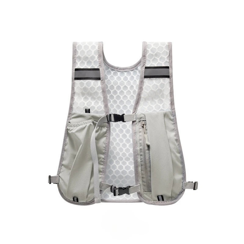 For Biking Running Storage Vest Lightweight Hiking Running Vest Reflective Hydration Water Chest Pack With Phone Storage Pocket