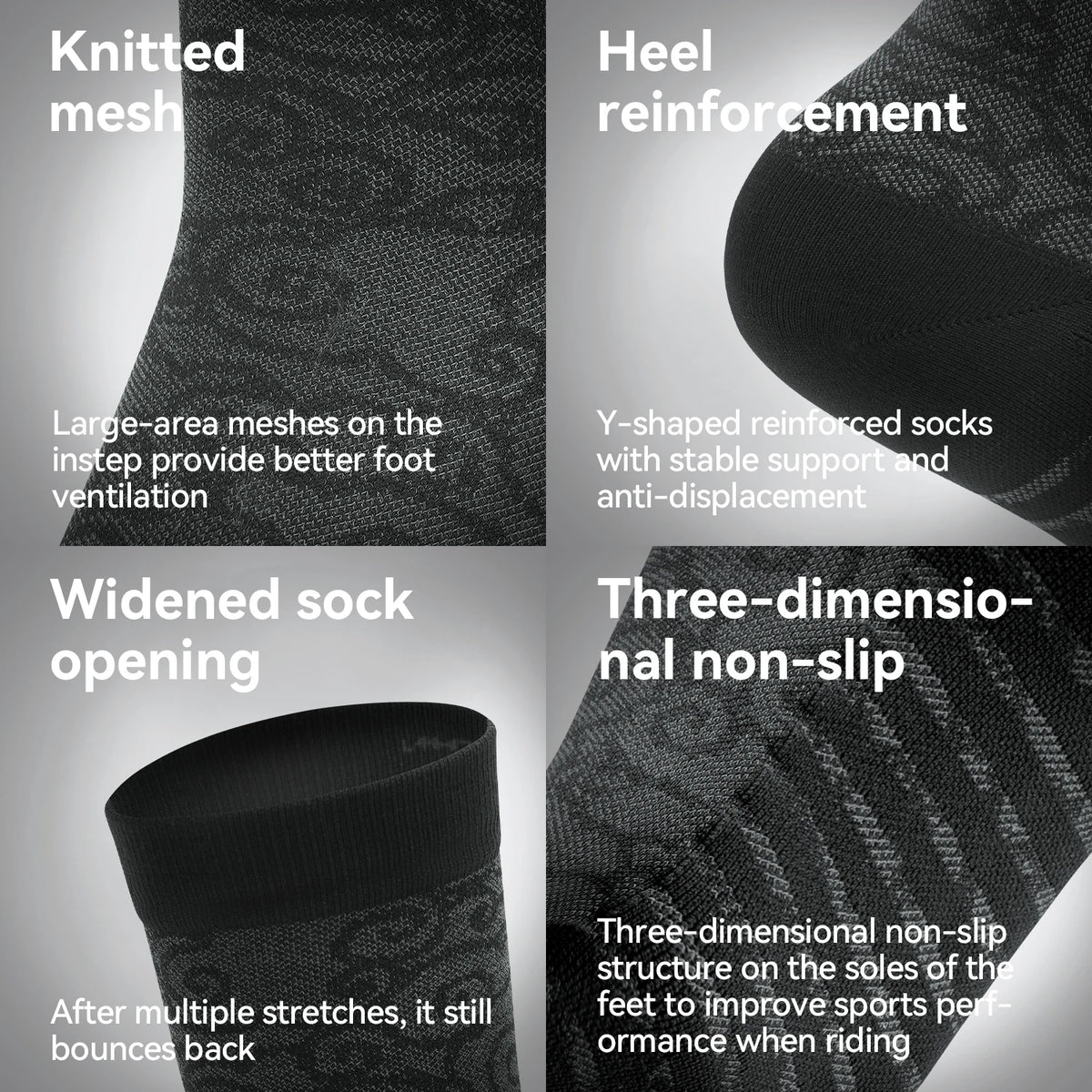 Professional Cycling Socks High Elastic Sweat-Absorption Deodorant Socks Knee-high Stockings Sports Socks
