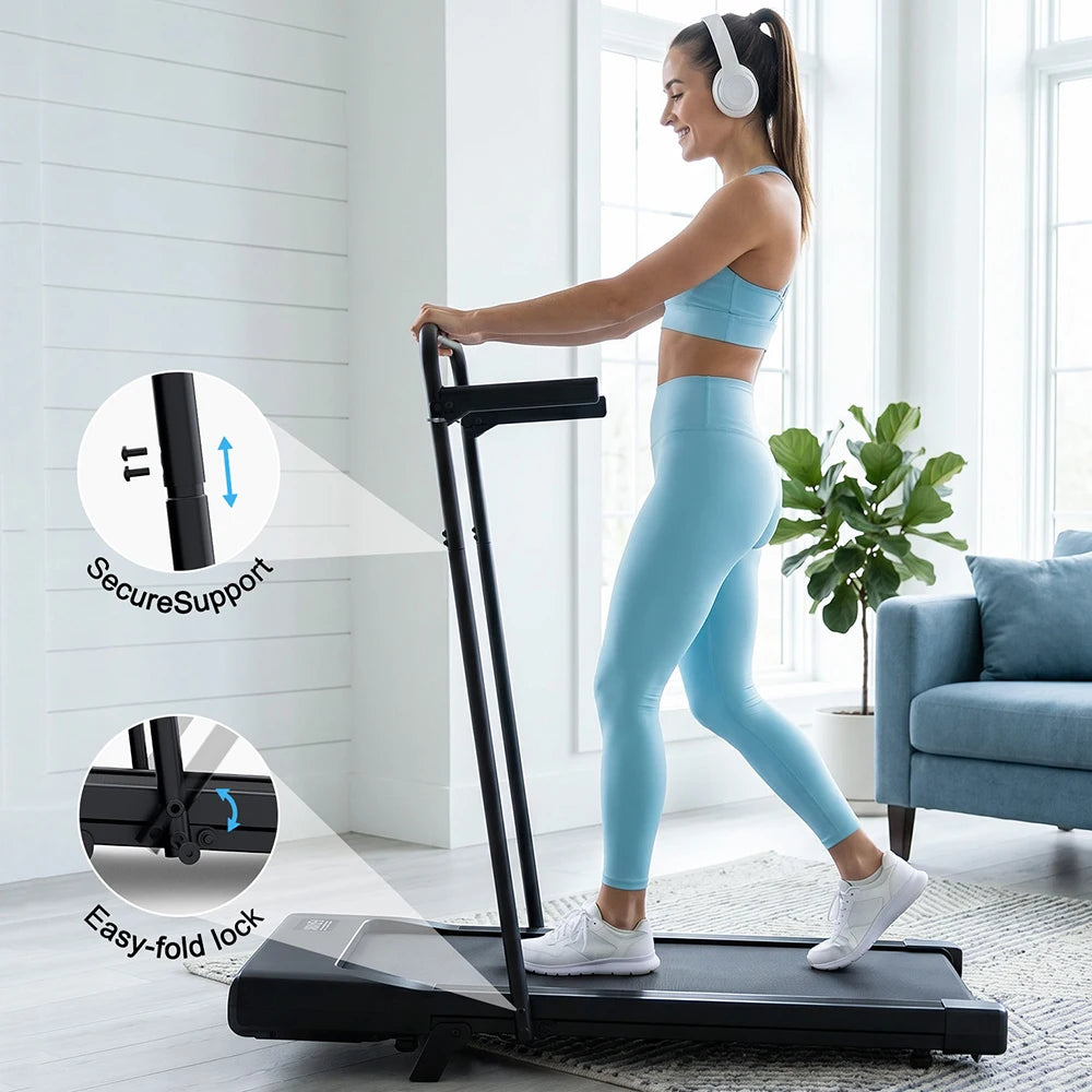 2.5 HP Treadmill for Home with Incline Folding Treadmills Quiet Foldable Running Machine with APP