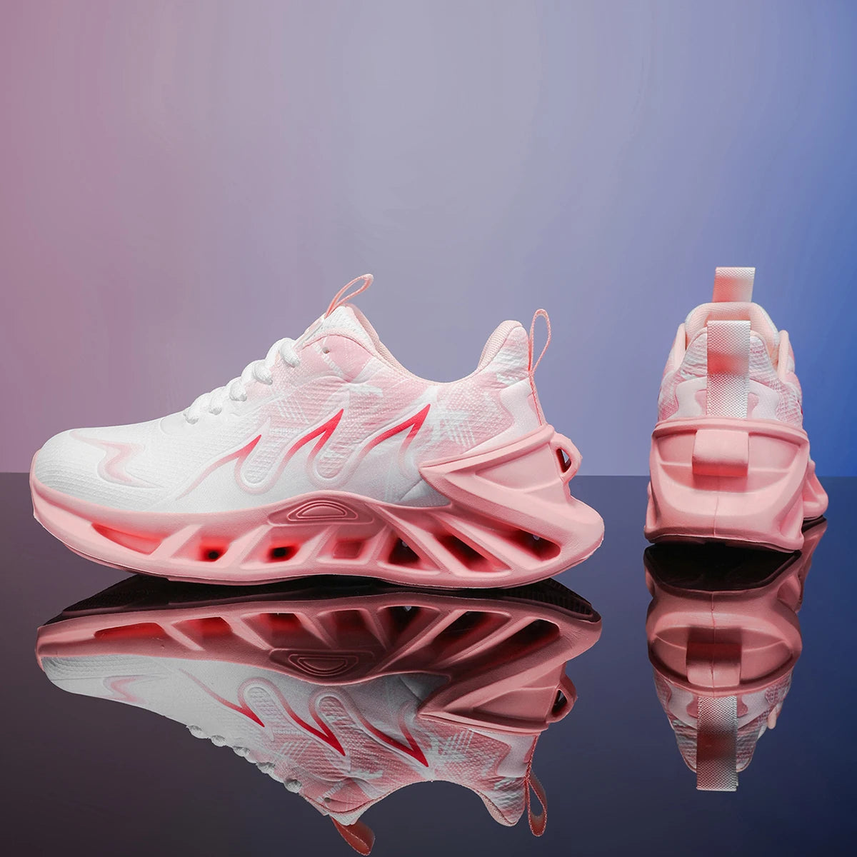 Four-season women's road running shoes, shock-absorbing sports control casual sports shoes, outdoor anti-slip cross-country shoe