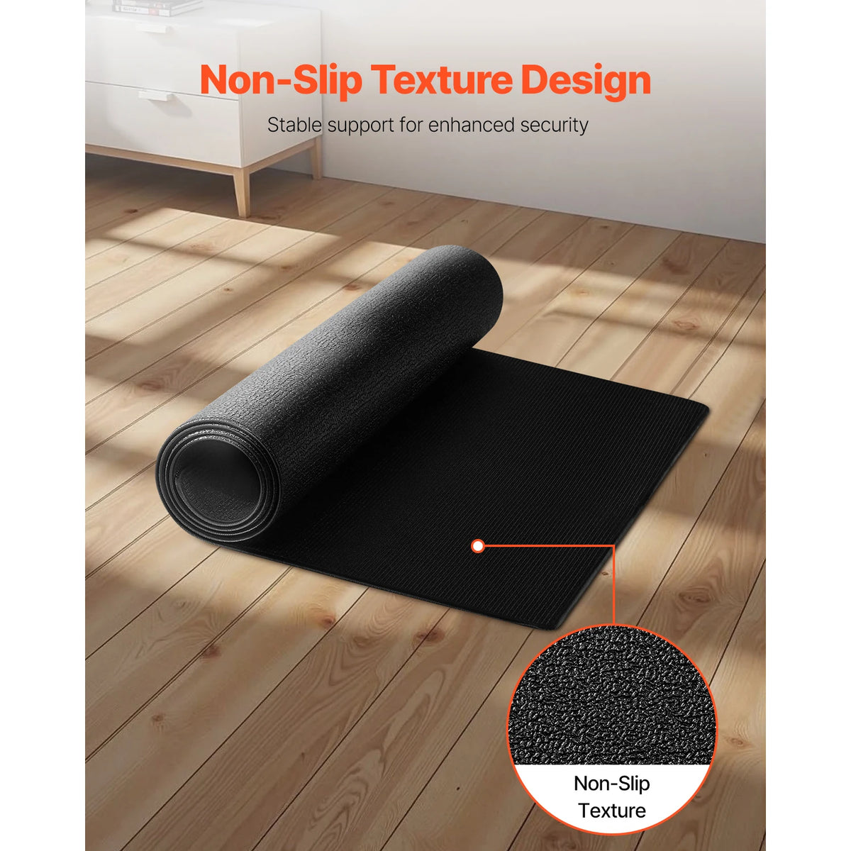 Treadmill Mat for Carpet Floor Thickness High Density PVC Waterproof Non-slip Mat for Elliptical Home Gym