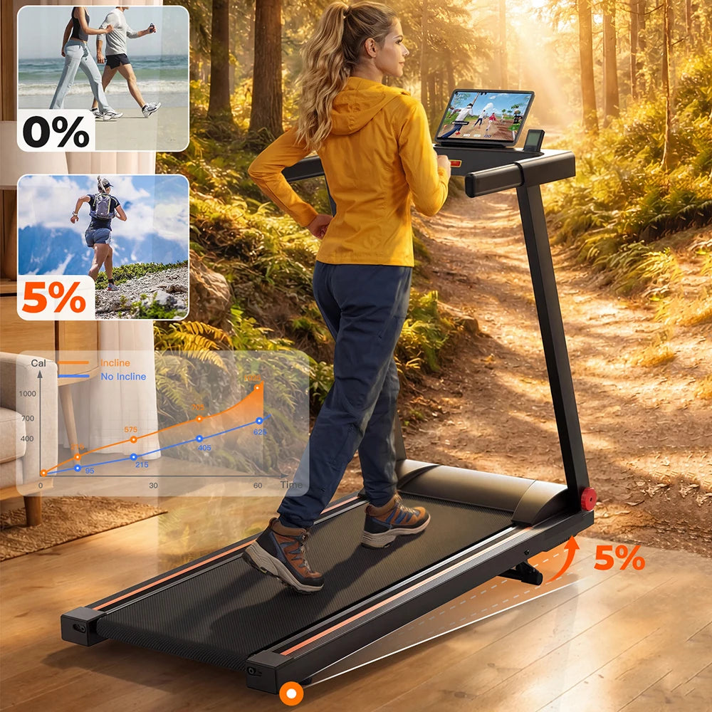 4in1 Treadmills for Home with Incline Foldable Handles Treadmill 300LBS Capacity 3.0HP 7.5MPH Folding Running Treadmill Exercise