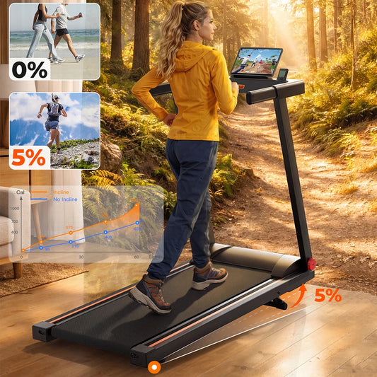 4in1 Treadmills for Home with Incline Foldable Handles Treadmill 300LBS Capacity 3.0HP 7.5MPH Folding Running Treadmill Exercise