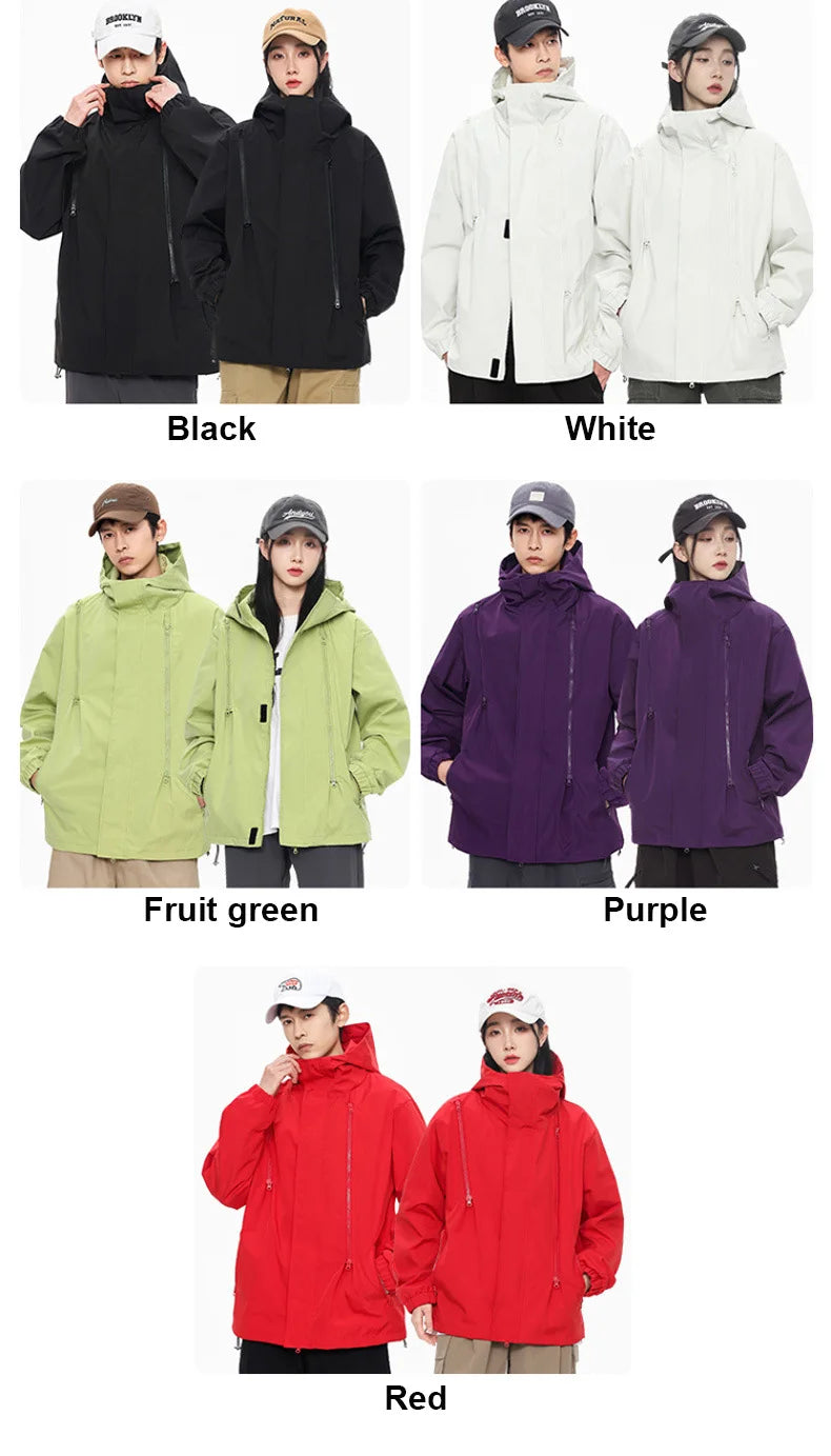 New Couple's Jacket Outdoor Windbreaker Jacket Thin Breathable Windproof Water-Repellent Jacket Mountaineering Travel Sportswear